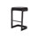 Regan Bar Stool w/Black Leather-Graphite
