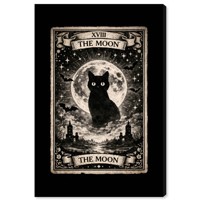 «Spooky Moon Tarot Card», impression sur toile par Art Remedy, tendue sur châssis, 10 x 15