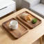 Plateau de meuble-lavabo en bois d'acacia - Organisateur de comptoir de salle de bain multifonctionnel, tableau de cuisine et plateau de service