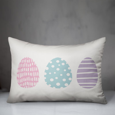 Tri Eggs 3 Outdoor Throw Pillow