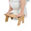 Tabouret de toilette en forme de chat en bambou pliable de 7 pouces de hauteur - Tabouret ergonomique pour adulte