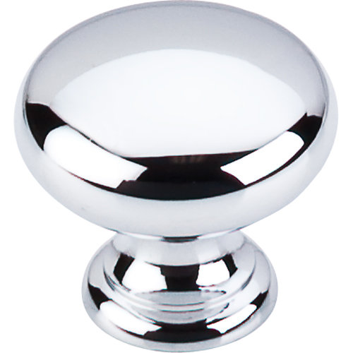 Mushroom 1 1/4" Diameter Round Knob, Polished Chrome