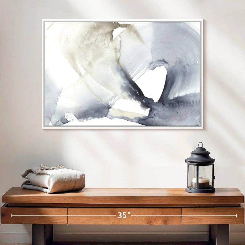 Wave Break II, Cadre flottant blanc, 25 po x 17 po