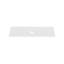 Tablette de comptoir rectangulaire simple en quartz blanc l 36 po x P 19,48 po avec robinet et trous de bonde Ivora-129697456