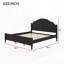 Lit plateforme en bois avec tête et pied de lit-128948991-128948995