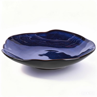 Blue Ceramic Decorative Bowl –8.3" Small Trinket Dish, Fruit Bowl, Candy Dish, Key Bowl for Entryway Table, Jewelry & Ring Dish, Porcelain Catchall Dish for Kitchen, Bedside, Living Room Home Decor