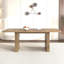 Modern Dining Table For 6-10 People, Wood Kitchen Table With Double Robust Pedestal, Wooden Dinner Table For Dining Room