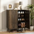 24 Pair Shoe Storage Cabinet With 2 Fluted Doors,adjustable Shelves,