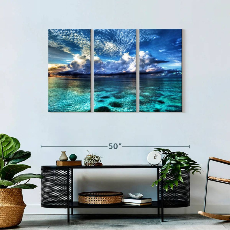 3 pièces Cozumel avec vue sur l'océan, H 45 po x l 28 po x P 1,25 po