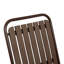 Ensemble de salle à manger 7 pièces pour patio, chaise en plastique et table en acier pour l'extérieur, chaises et table en plastique pour patio, brun-100916838