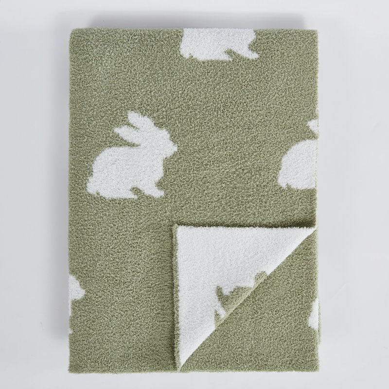 Truly Soft Cozy Bunny Rabbit Reversible Throw