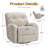 Modern Chenille Swivel Rocking Beige Recliner-591923571