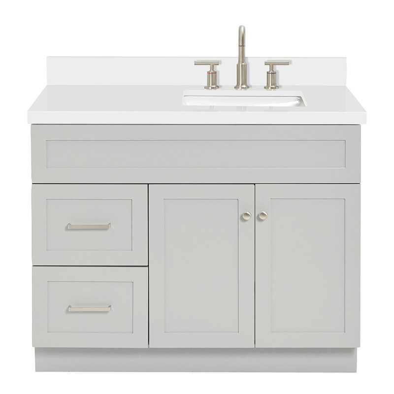 Meuble-lavabo simple 43 po Hamlet, Gris