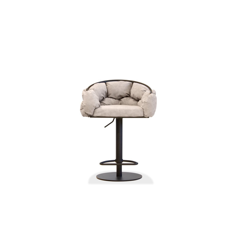  Tabouret de comptoir Puffer, Brun clair