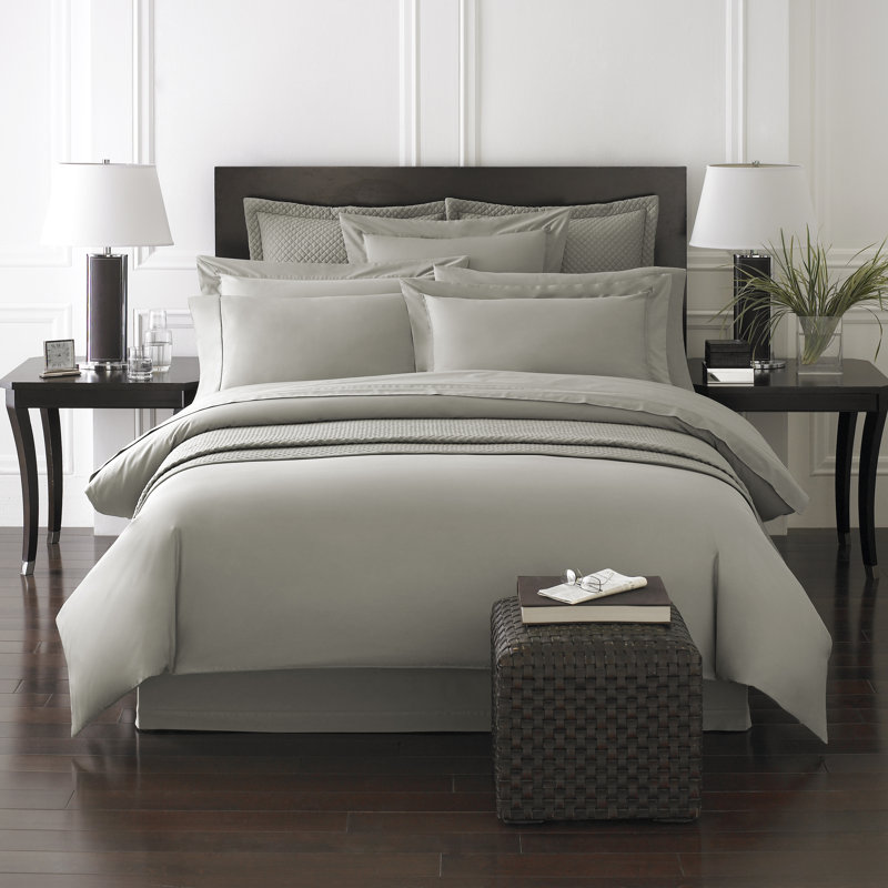 Rayon From Bamboo-Cotton Bedding Modern & Contemporary Rayon Duvet Cover, King, Gray