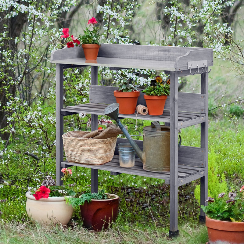  Potting Bench, Gray