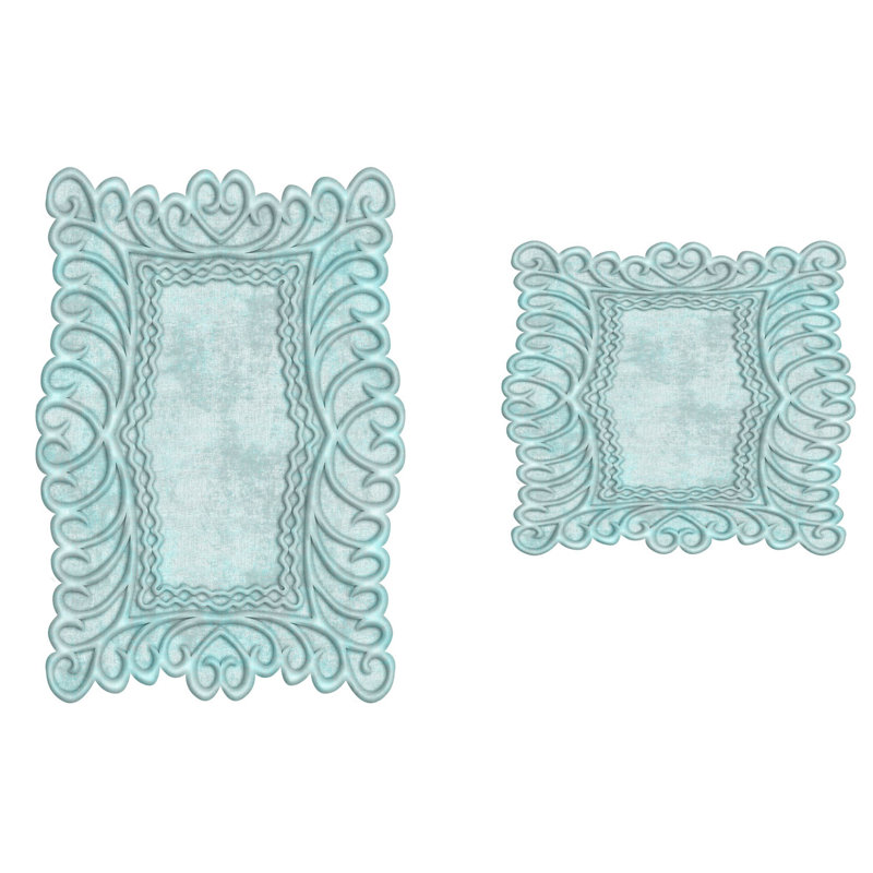 Premium Bathmat Set (2 Pieces), 19.7 x 23.6 inches & 23.6 x 39.4 inches | 100% Polyester, 1300 g/m² | Non-Slip Underside, Antibacterial & Machine Washable | Soft, Durable, Ideal for Bathroom Decor
