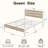 Alicia Queen Metal Bed Frame with Wooden Headboard & Footboard, Rustic Industrial Farmhouse Platform Bed with Heavy Duty Steel Support, No Box Spring Required, Under Bed Storage, Noise-Free Mattress Foundation, Natural-1818264220-1773302128