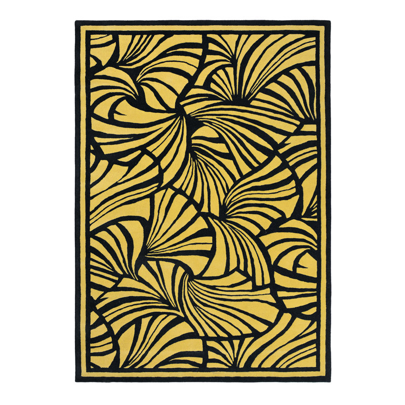 Hand Tufted Wool Abstract Area Rug, Rectangle 5'7" x 7'10"