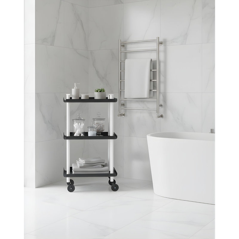 Zeigler Serving Cart, Black, White