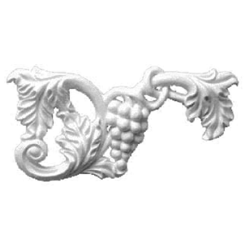 Grape And Leaf 4.38'' H x 8.62'' W x 0.75'' D Urethane Onlay Scroll