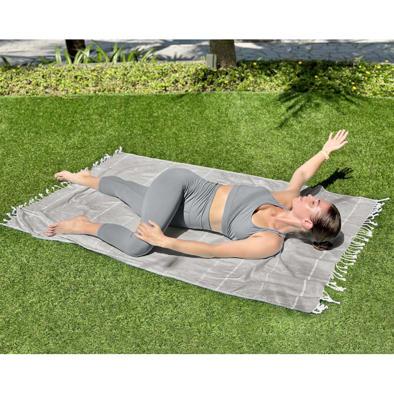 100% Cotton Beach Towel, Cool Grey