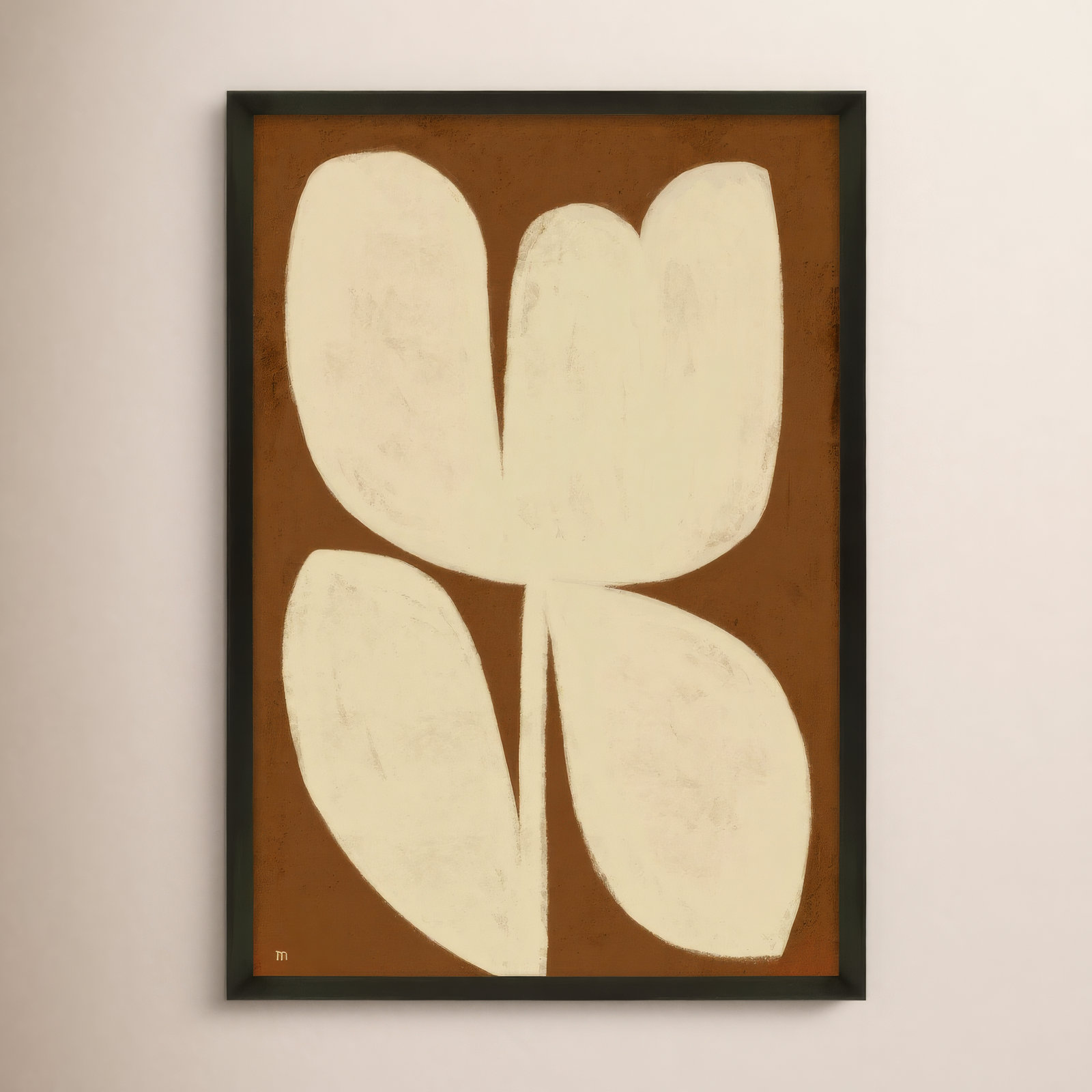 Flower 1 Print, Black Framed, 20" H x 14" W