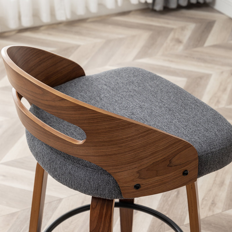 Swivel Bar Stool, Counter Stool (66cm Seat Height), Grey