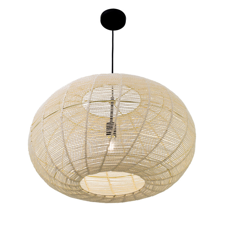 Luminaire suspendu en rotin 1 lumière