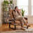 High-Strength Galvanized Frame Upholstered Accent Chair With Side Tray Table And Side Pocket-1837317415