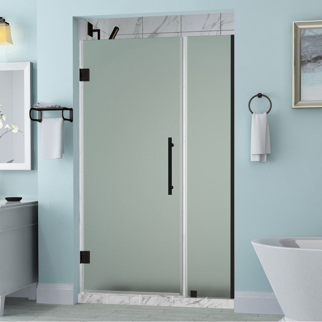 Belmore 62" W x 72" H Hinged Frameless Shower Door Aston 