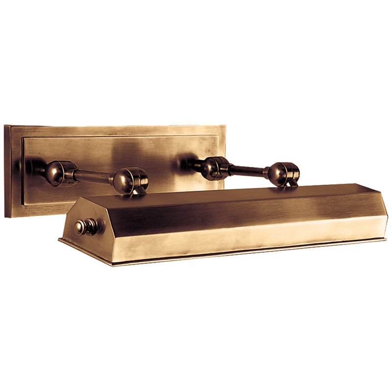 Chapman & Myers Dorchester Picture Light, Antique-Burnished Brass, 4.5" H x 18" W x 9.5" D