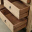 6-Drawer Chest 53Wx18Dx40H Weathered Natural Solid Pine