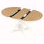 Table de salle à manger extensible rétro avec rallonge de 12 po pour salle à manger et salon (bois naturel délavé)-109930846