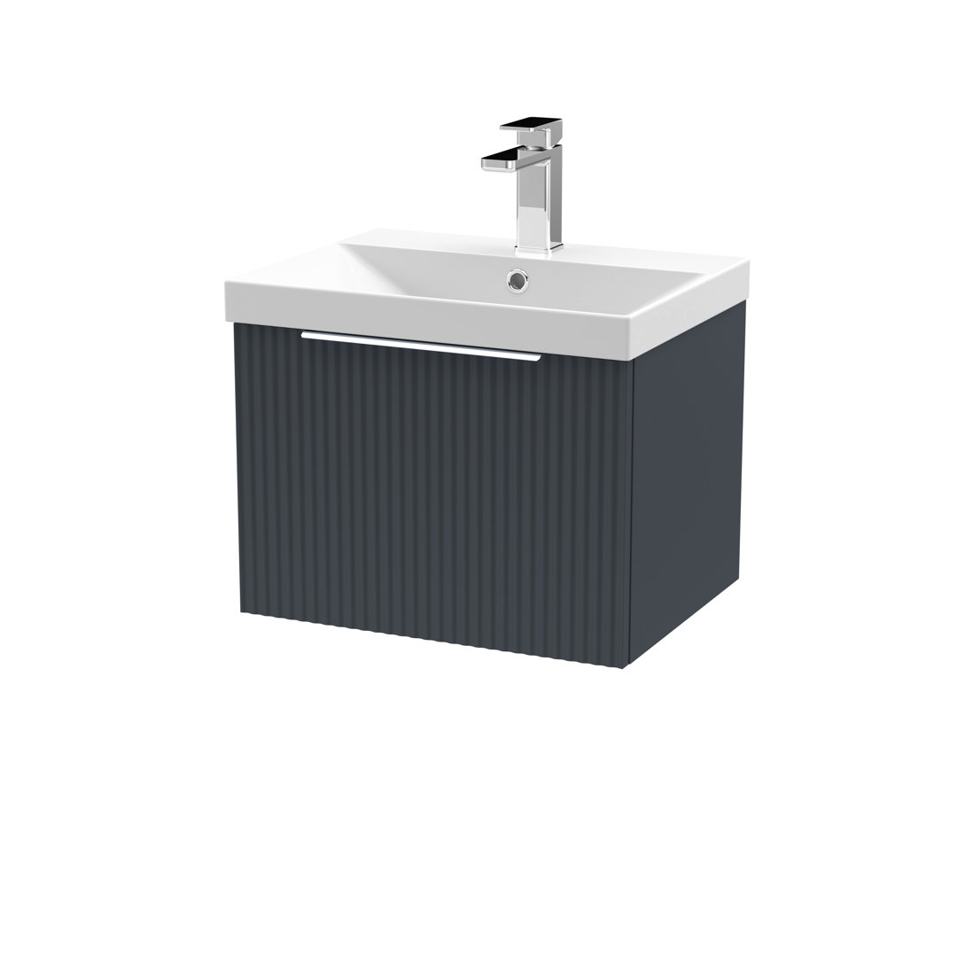 Fluted 510mm Wall Hung Single Vanity