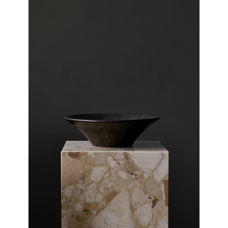 Plinth End Table, 15.7" H x 15.7" W x 15.7" D, Kunis Breccia