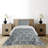 Skull Polyester Damask Coverlet-510029060