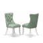 Chaises de salle à manger Dallas Parson - Ensemble de 2 chaises capitonnées en tissu de polyester vert saule et capitonnées-572955740