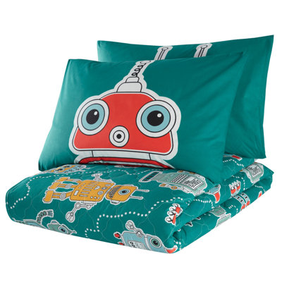 Ensemble de couvre-lit / couvre-lit 100% coton vert / rouge / jaune Kristian