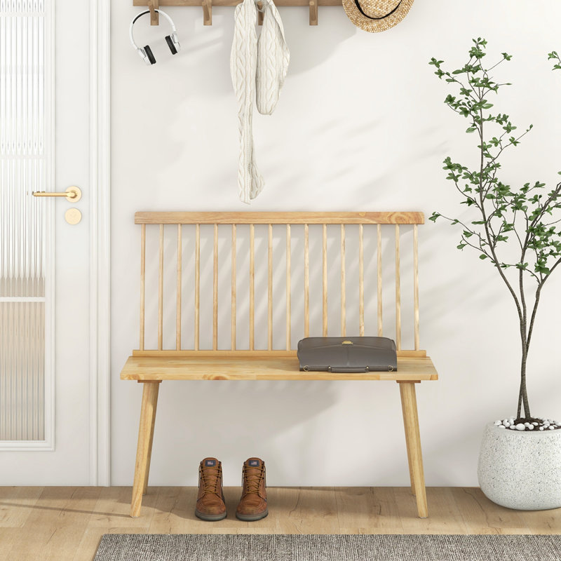 Banc en bois massif Kastor, Naturel