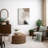 Grunge Abstract Paint Stroke Effect "Faded Tan And Gray Neutral Artwork, Minimalist Modern Contemporary Living Room Wall Pictures, Canvas Giclee Print Wall Art"-97558663-119461178-97558665
