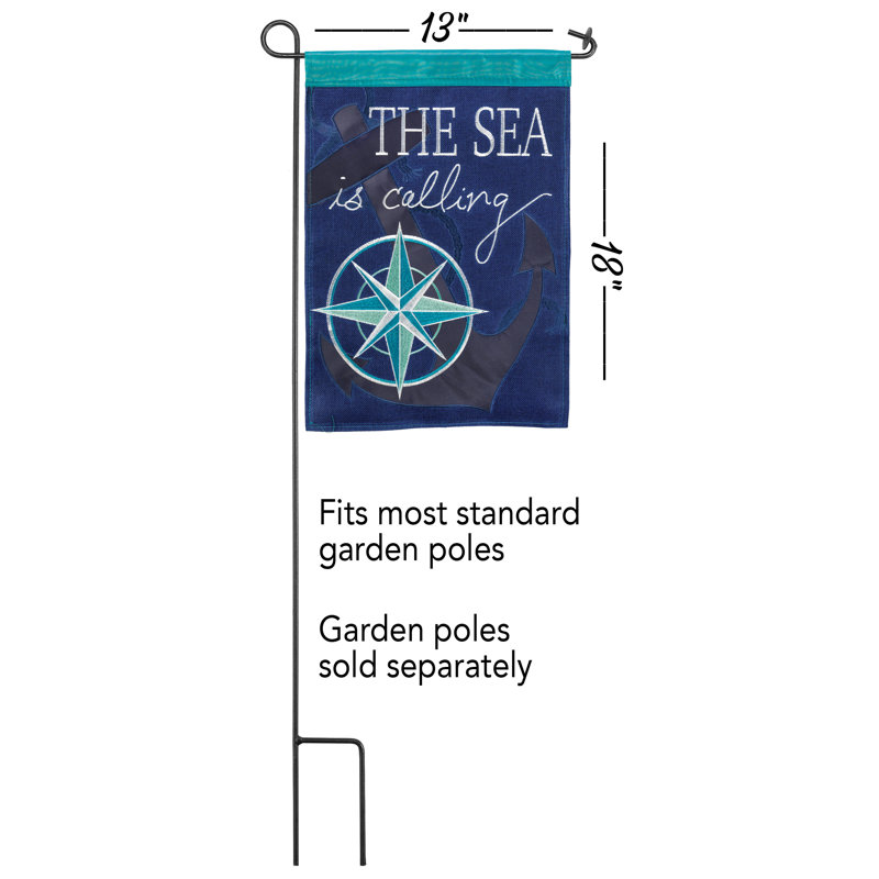 Drapeau «The Sea Is Call Burlap», 42 po x 29 po