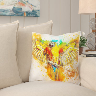 Coussin oiseau Rosa
