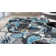 Florentia Floral Black/Gray/Cream Non-Slip Rubberback Area Rug