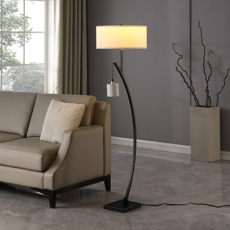 Lampe sur pied 59 po, Noir mat