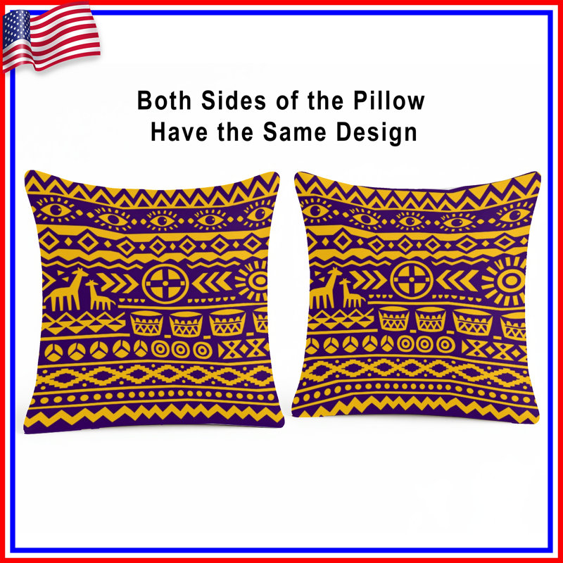 Coussins Tribal, 20 x 20 pouces