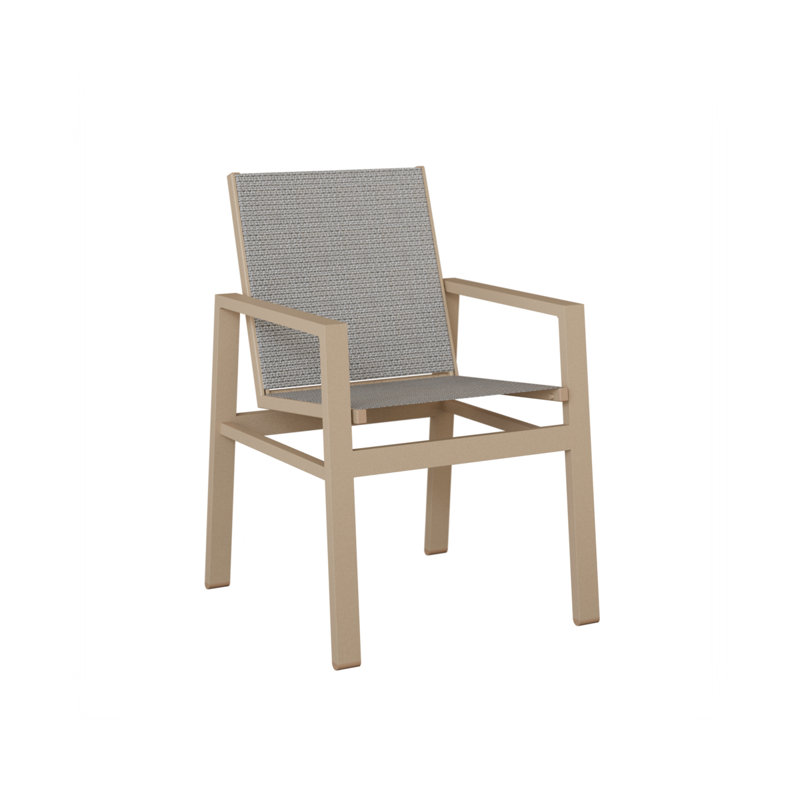 Chaise d'extérieur en aluminium avec tissu Sling Vida, Corbeau Jazzy, Sahara moucheté