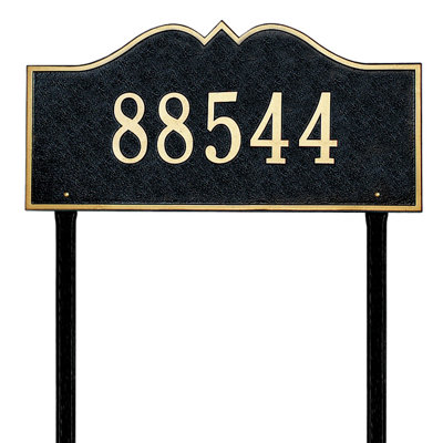 Hillsboro 1-Line Lawn Address Sign