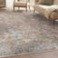Tapis bleu clair à tissage plat Ervin Emilia-72950108