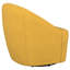 Chaise pivotante rembourrée jaune moutarde avec rembourrage et design contemporain pour la décoration intérieure-1314006390